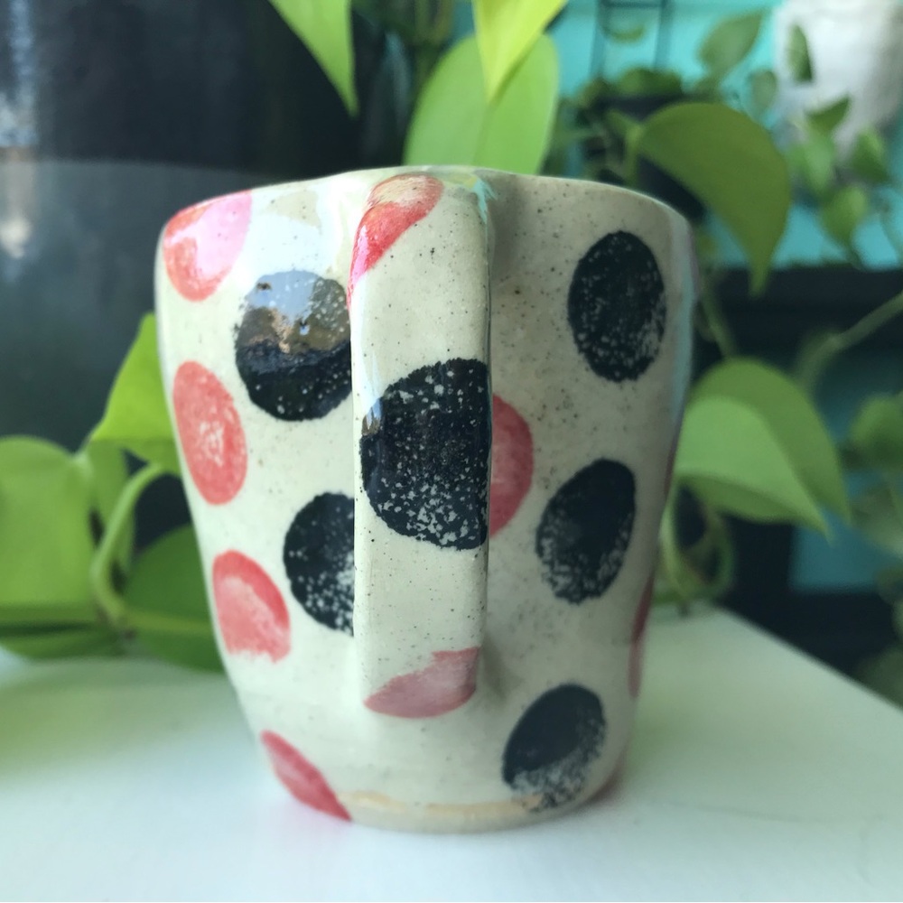 Handmade Polka Dot Ceramic Mug ♥️ - Picture 5 of 7